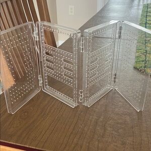 Clear Acrylic Folding Jewelry Organizer